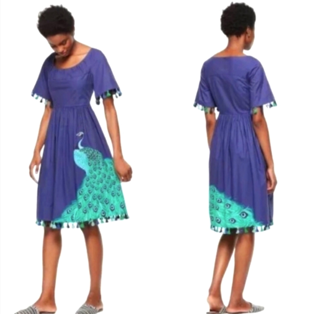 NWT Kate Spade Dress 🦚 Peacock Poplin